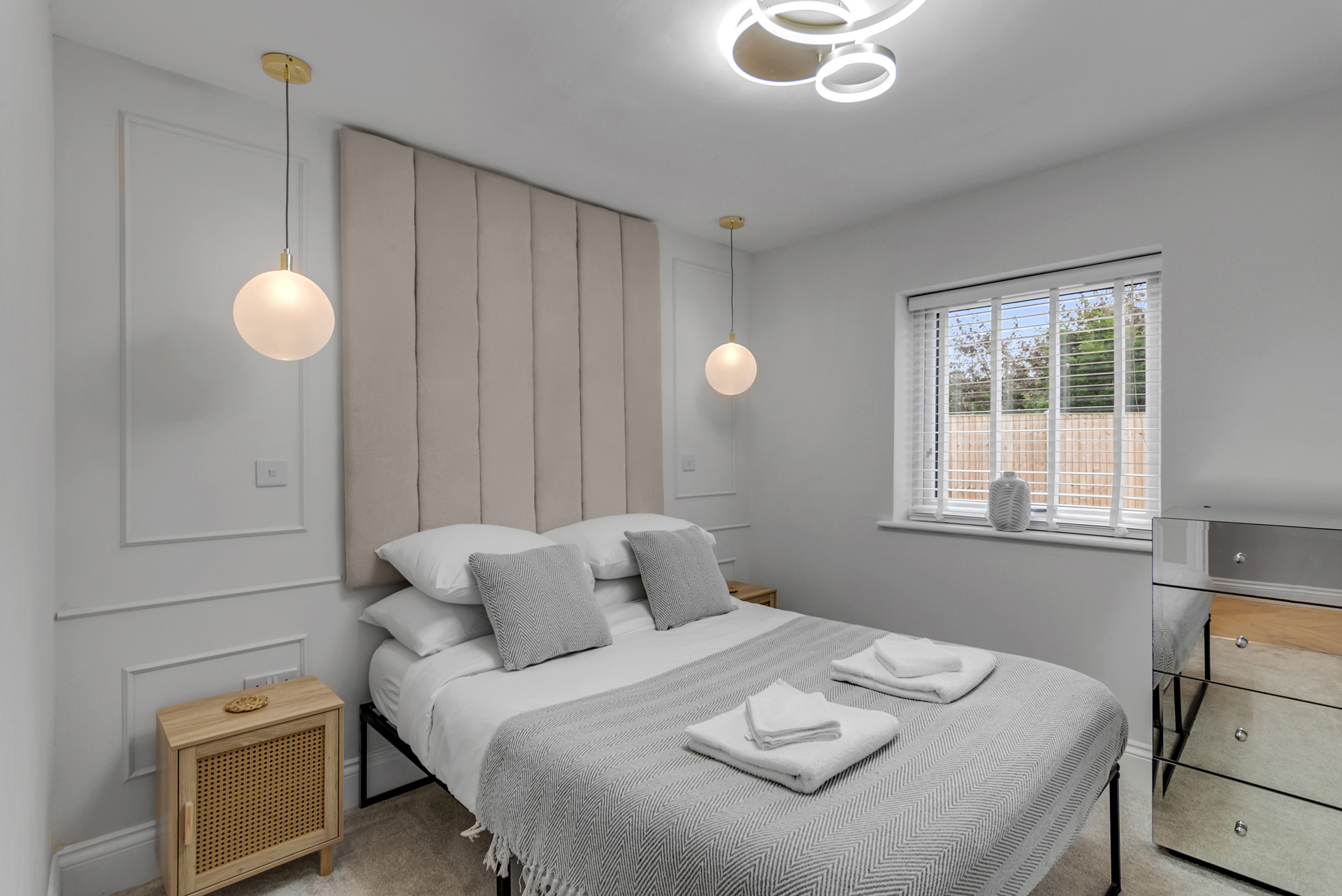 Staged bedroom for sale