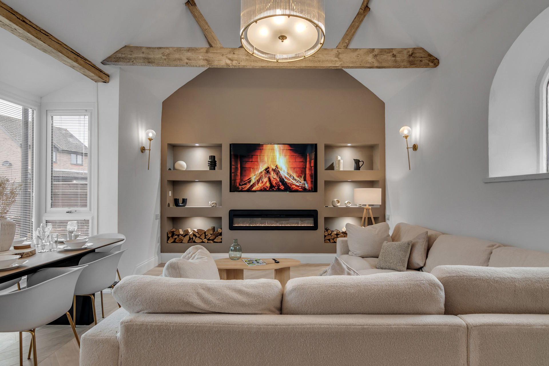 Elegantly staged bedroom for property sale